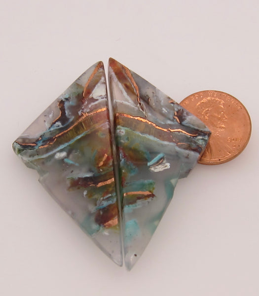 Blue Opal with Native Copper V 1010