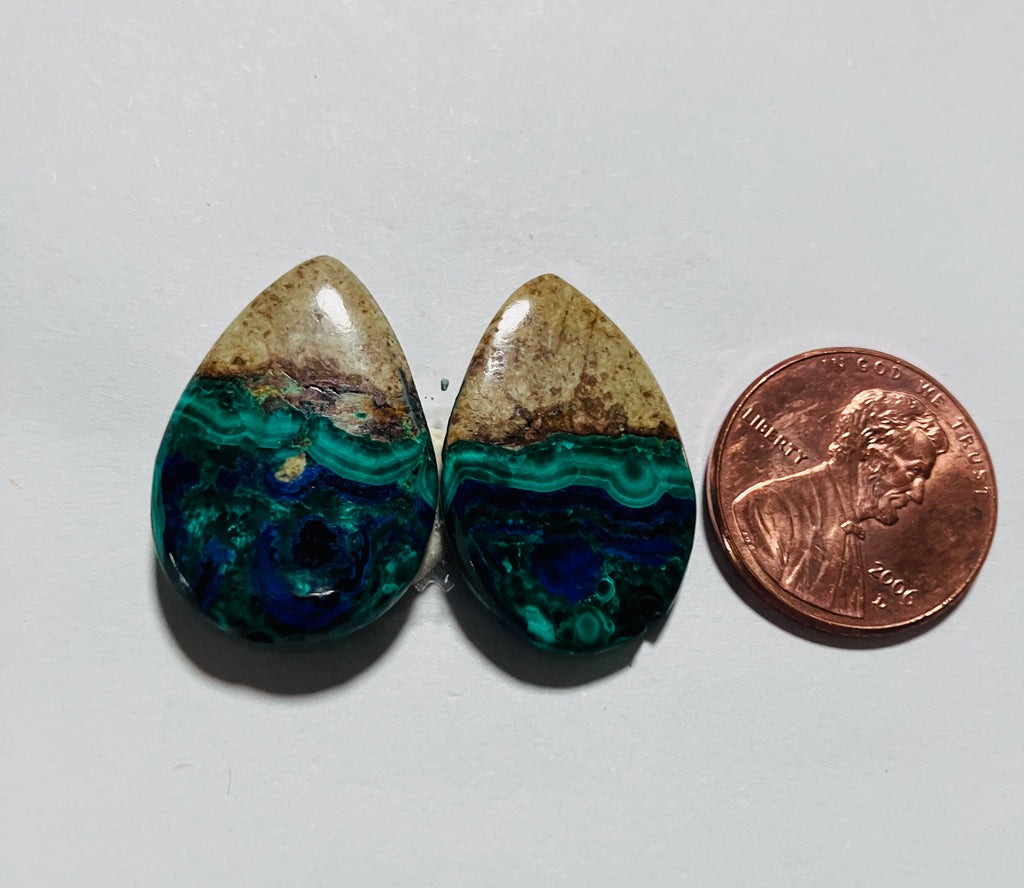 Azurite Malachite Pair V 843
