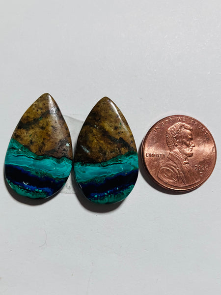 Azurite Malachite Pair V 780