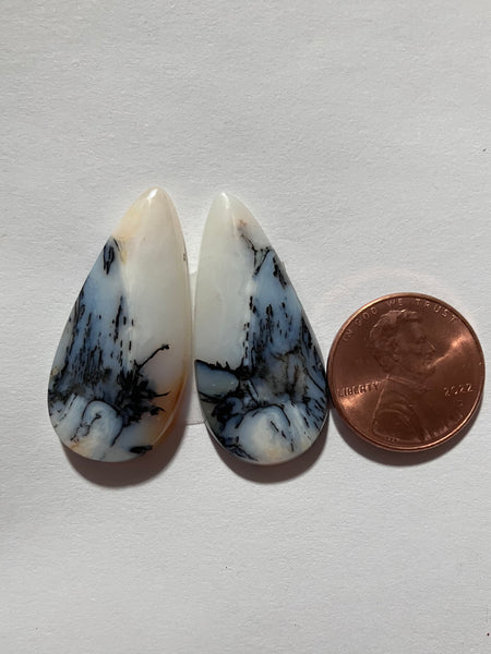 V 388 Dendritic Opal Pair