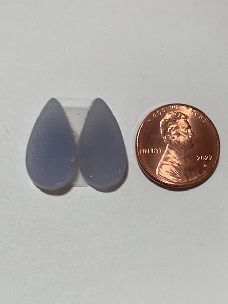 X 134 Blue Chalcedony Pair