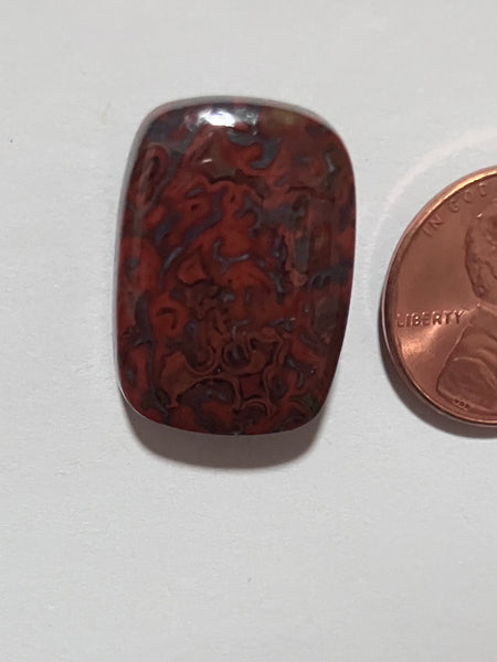 V 165 Red Dino Bone Pendant