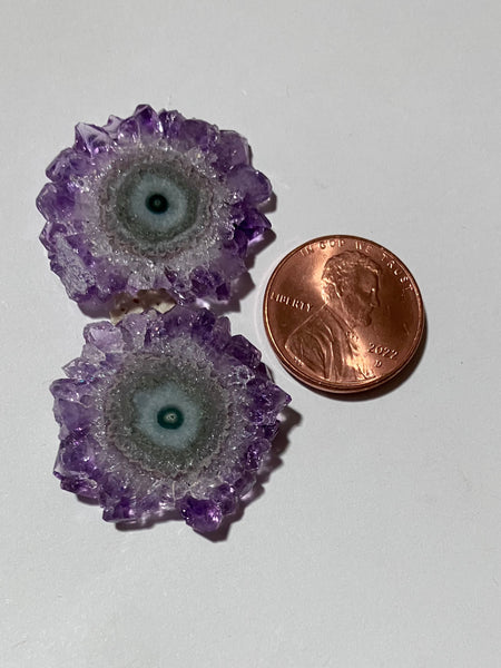 V 473 Amethyst Stalactite Pair