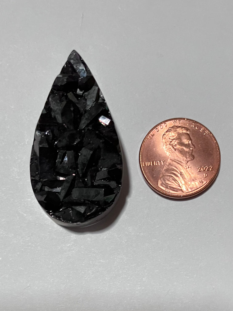X 57 Black Titanium Drusy Slid/Bead