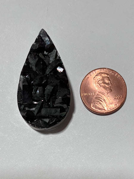 X 57 Black Titanium Drusy Slid/Bead