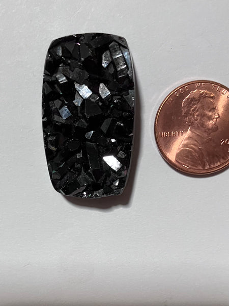 X 58 Black Drusy Titanium Slide/Bead