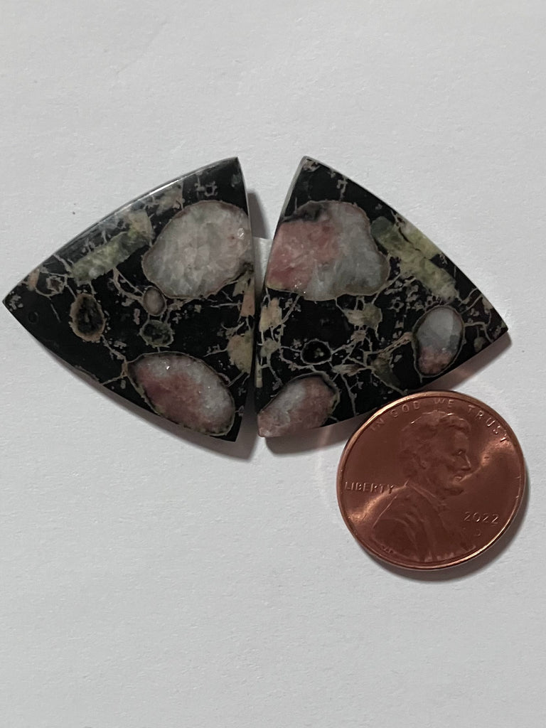 J 23 Plum Blossom Jasper Pair