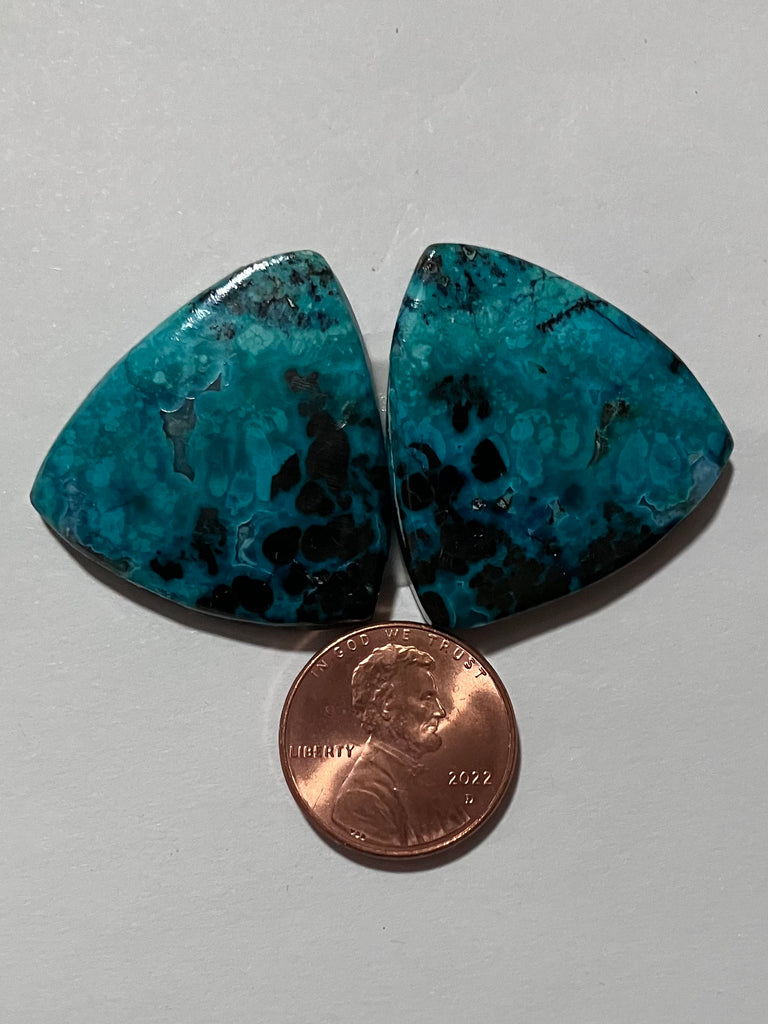 V 695 Chrysocolla / Psilomalane Pair
