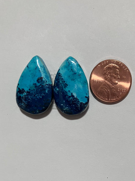 V 696 Chrysocolla/Psilomaline/Shattuckite Pair