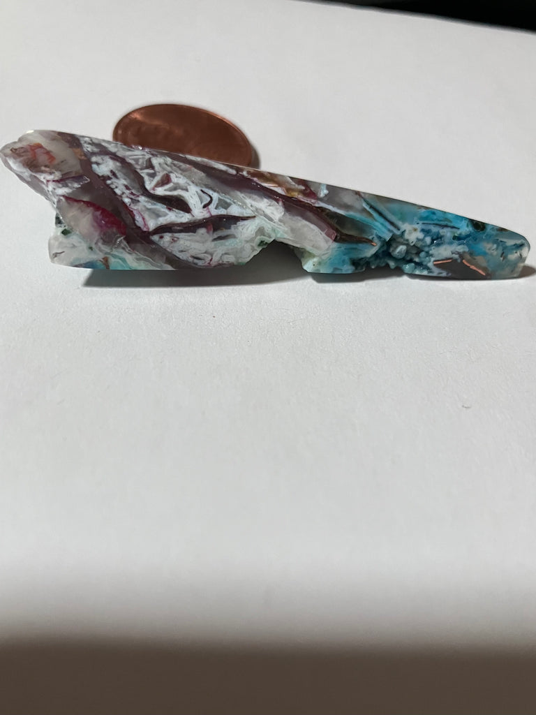 V 680 Blue Opal Native Copper Pendant