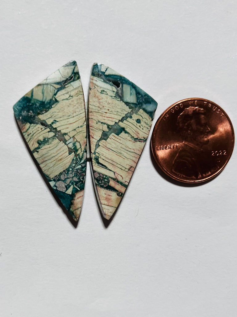J 43 Bracciated Jasper Pair