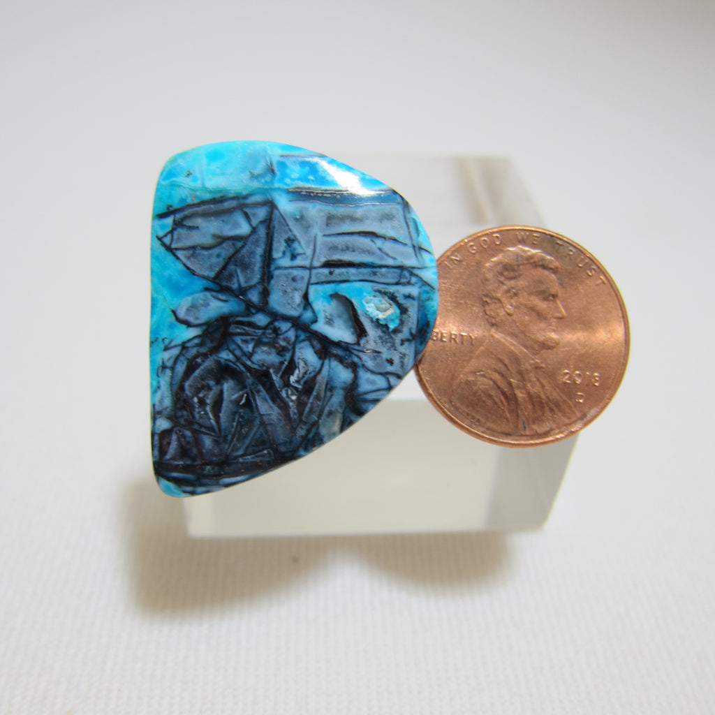 Blue Opal with Native Copper V 711