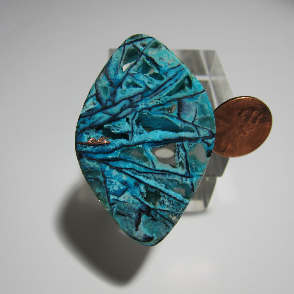 Blue Opal With Native Copper /Bud Stanley Pendant V 745