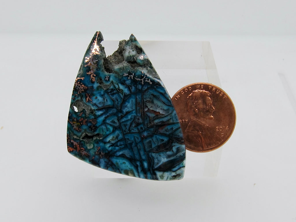 Blue Opal with Native Copper Pendant Y 164