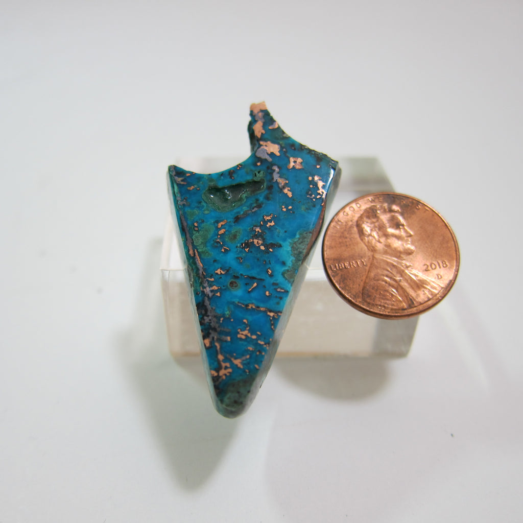 Blue Opal/Native Copper Pendant V 627