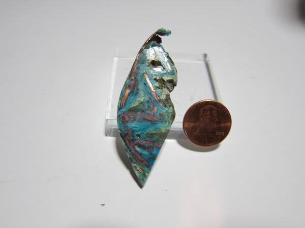 Blue Opal with Native Copper Pendant V 292