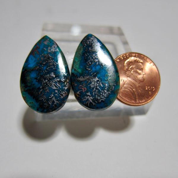 Blue Opal with Native Copper Pair Y 137